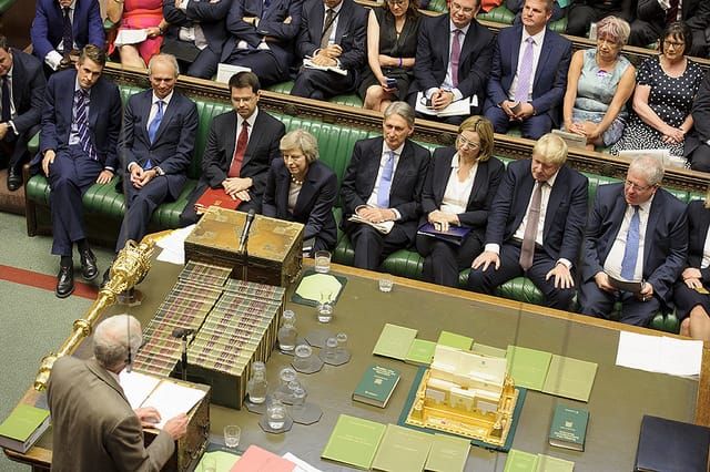 All Talk, No Action: The Conservative and Labour leaders sparring in the House of Commons, long before their parties started to fall apart as MPs quit due to differences over Brexit policies. (Photo: UK Parliament) 