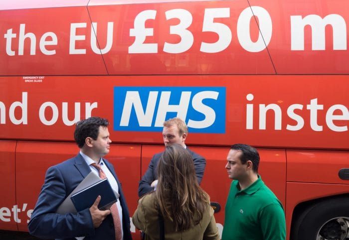 Brexit Bus(ted): Many people who voted to leave the EU did so based on what have now been debunked as falsehoods sold as reasons to exit the bloc. (Photo: Shutterstock)