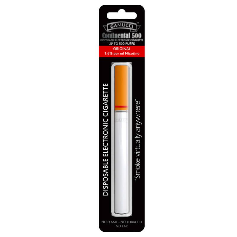 GAMUCCI Continental 500 Disposable Tobacco E-Cigarette