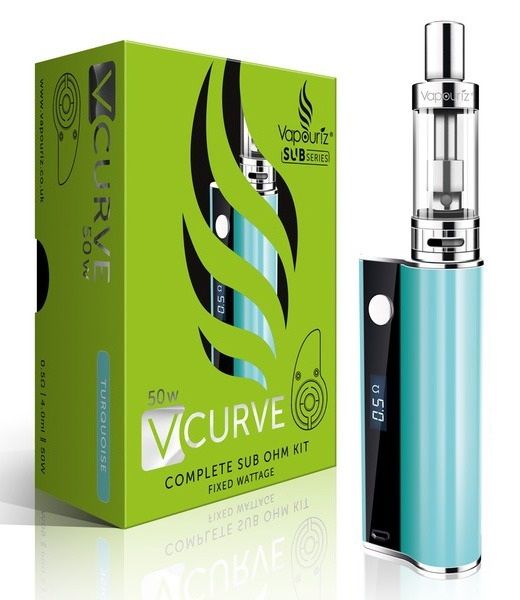 VAPOURIZ VCurve 50w Box Mod Kit | Electric Tobacconist UK