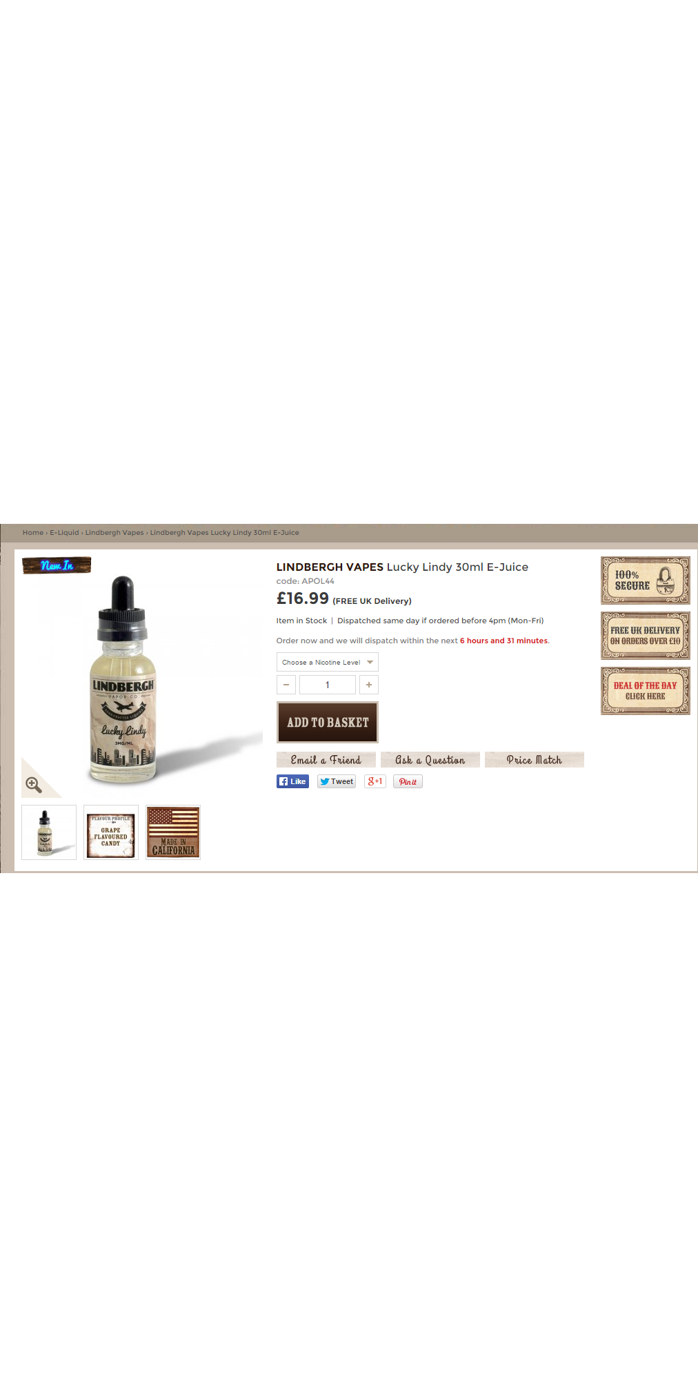 Lucky Lindy E-Juice