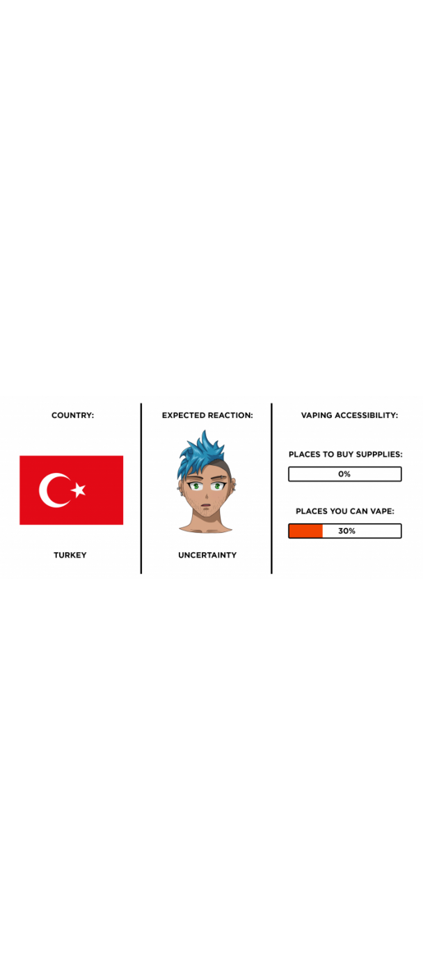 Infographic showing opinion on vaping in Turkey Infographic showing opinion on vaping in Turkey