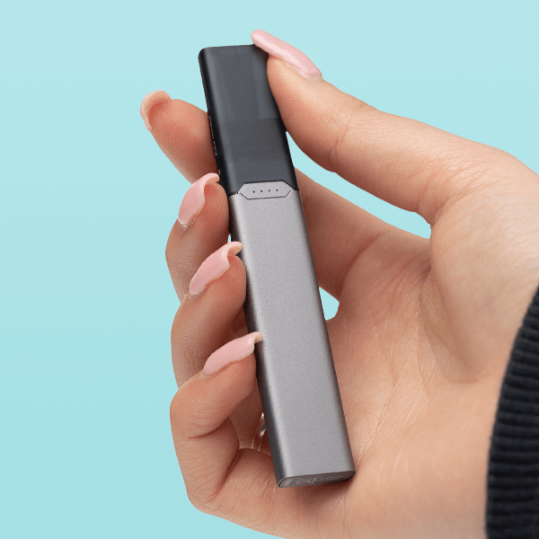 JUUL 2 device complete with a pod shown in hand