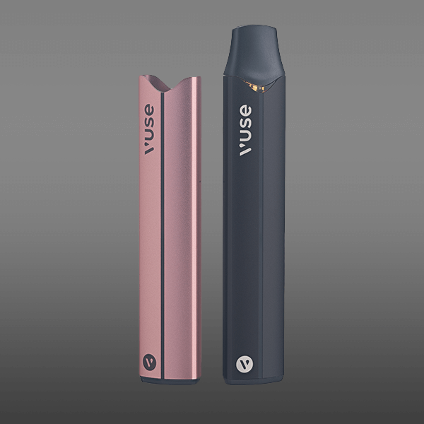 Features two VUSE Pro devices, one without its pre-filled pod inserted
