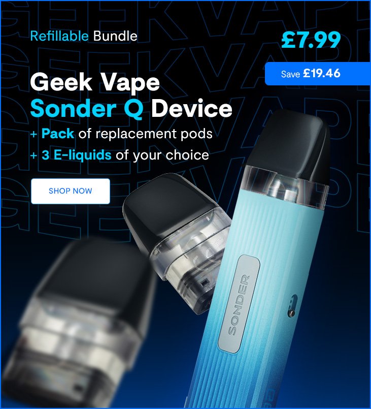 Sonder Q & Pack Of Pods Plus 3 Free Eliquids
