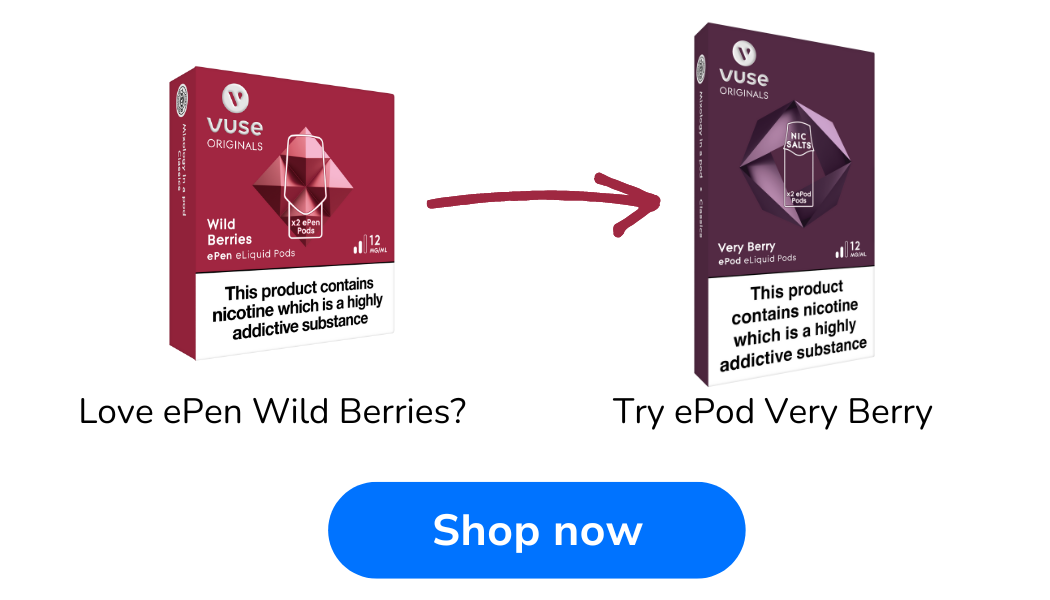 Epod Very Berry as an alternative to ePen Wild Berries with a click to shop now button