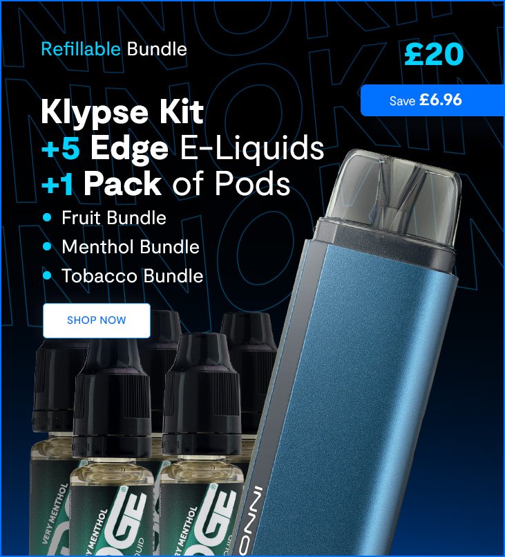 Klypse & 5 Edge E-liquids & Pack Of Pods Bundle